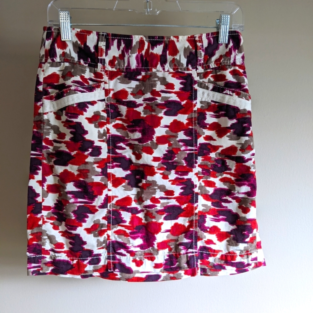 Red And Purple Pattern pencil skirt